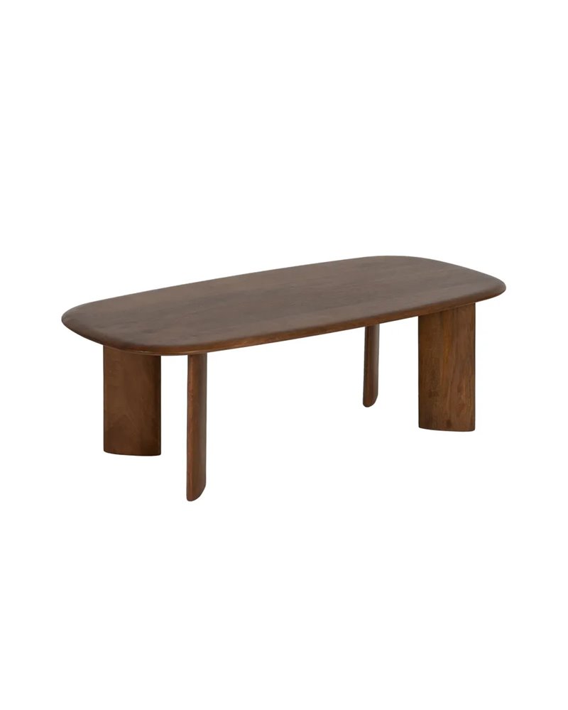 MESA CENTRO MARRÓN MADERA DE MANGO SALÓN 120 X 60 X 40 CM