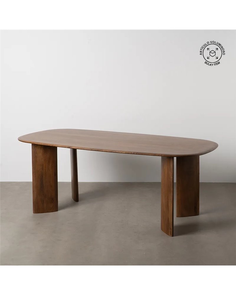 MESA COMEDOR MARRÓN MADERA DE MANGO 200 X 100 X 76 CM