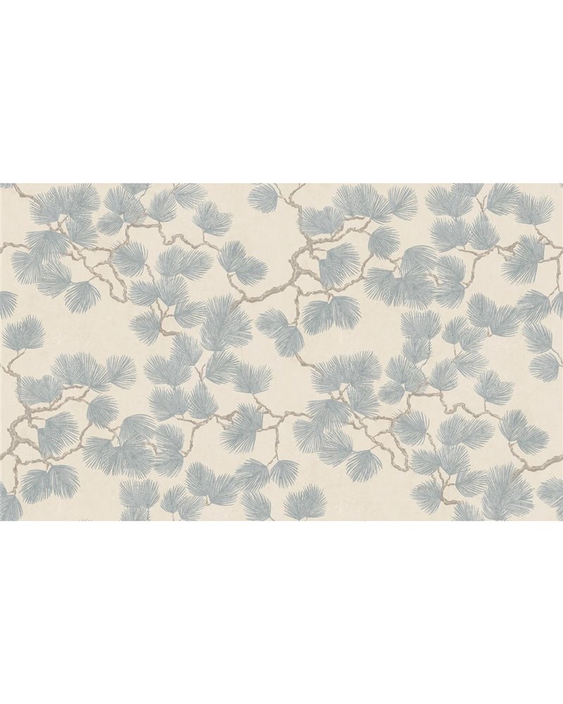 Pine Mural Misty Blue S10489